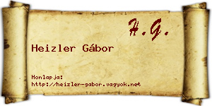 Heizler Gábor névjegykártya